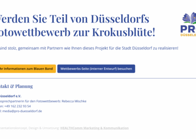 Fotowettbewerb zur Krokusblüte im Frühjahr 2026 - Call to Action zur Teilnahem und Unterstützung, Pro Düsseldorf e.V.